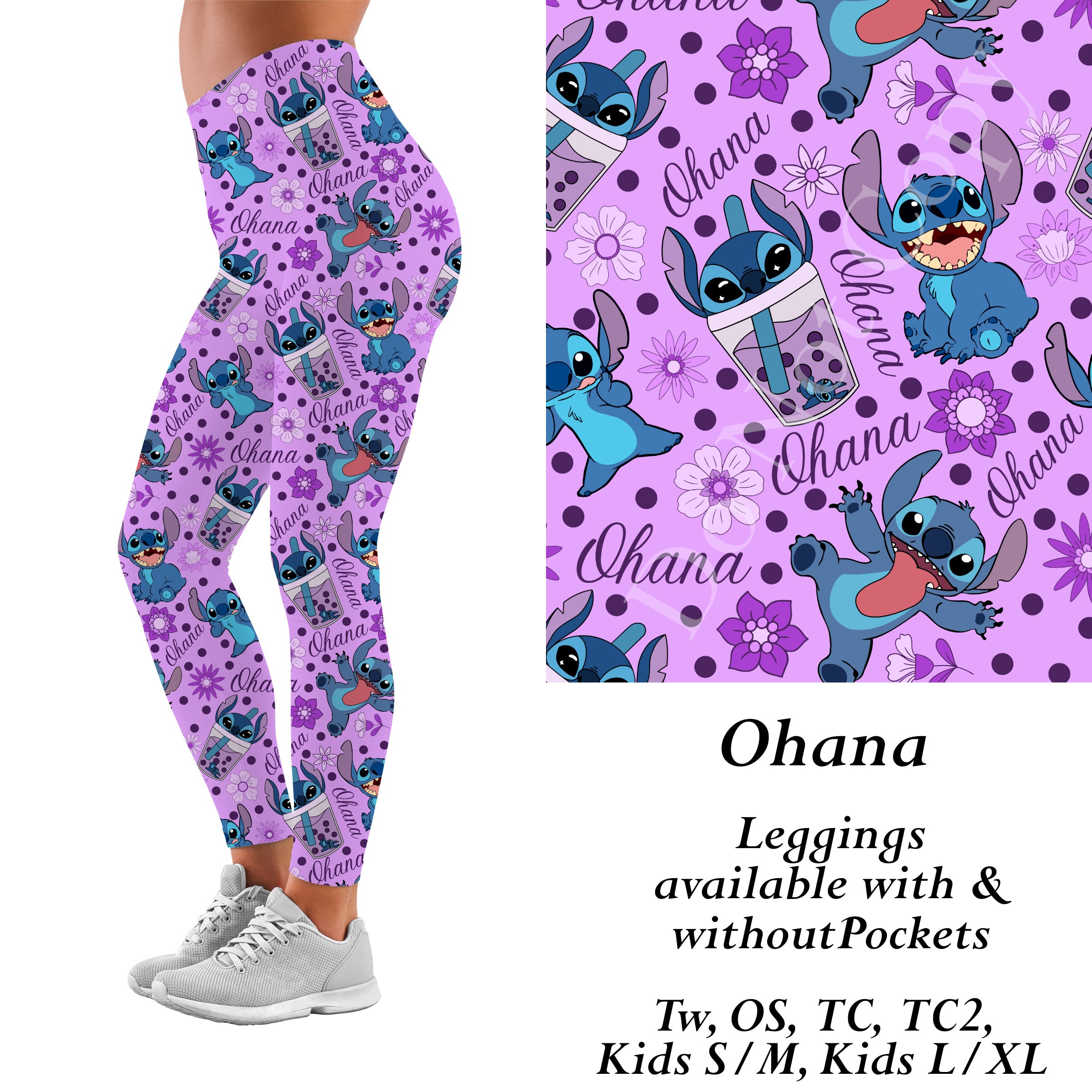 Preorder 1/27 Ohana Leggings Full Length With and Without Pockets